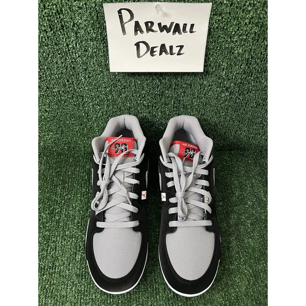 Nike Air Jordan Stadium 90 Low TD Black Cement Football Cleats Sz 8.5 HQ0210-060